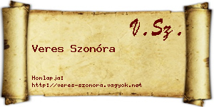 Veres Szonóra névjegykártya